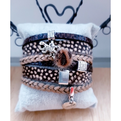 leren safari armband leren safari armband